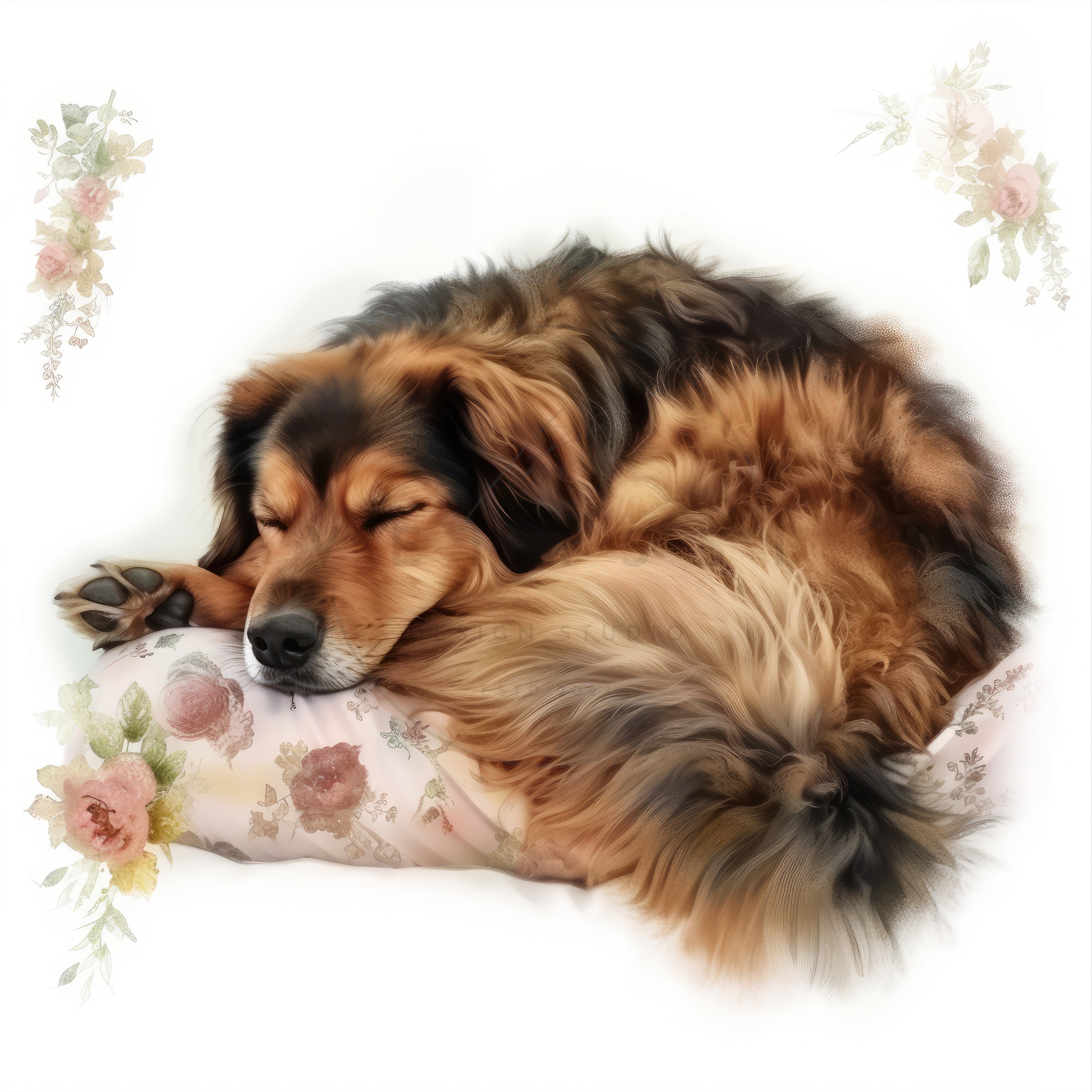 10 Sleeping Dogs Clipart Set, Cute Dog Cliparts Bundle, High Quality ...