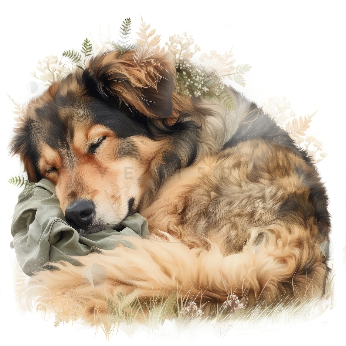 10 Sleeping Dogs Clipart Set, Cute Dog Cliparts Bundle, High Quality ...