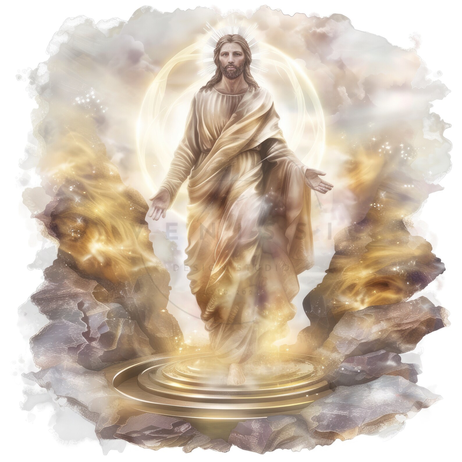 10 Jesus Christ is Risen Clipart, Ressurection Clipart, Watercolor ...