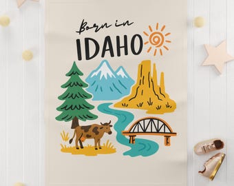 Born in Idaho Baby Fleece Blanket | State Pride Nursery Throw