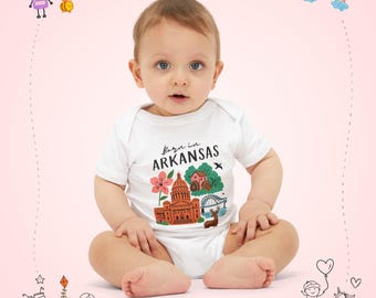 Arkansas State Landmarks baby bodysuit | Infant One Piece, Little Rock Capitol design