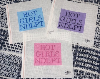 HOT GIRLS NDLPT - Needlepoint Canvas on 13 Mesh