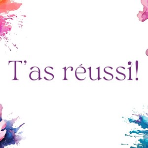 Carte d'exclamation « T'as réussi » de la Librairie du Rêveur