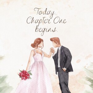 The Dreamer's Bookshop "Chapter One" Wedding Card