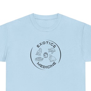 Exotics Medicine Tee for the Veterinary Pro, Unisex Heavy Cotton Tee, Veterinarian, Vet Tech and Vet Assistant Gifts, Veterinary Medicine