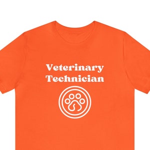 Vet Tech and Paw Design |  | Veterinary Technician  |  Veterinary Gift |  Unisex Jersey Short Sleeve Tee