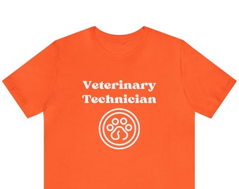 Vet Tech and Paw Design |  | Veterinary Technician  |  Veterinary Gift |  Unisex Jersey Short Sleeve Tee