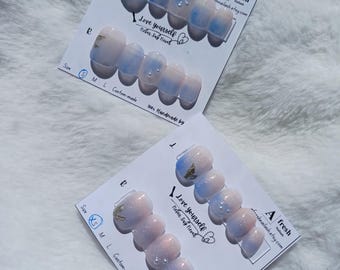 A013: Elegant Mermaid Handmade Press on nail