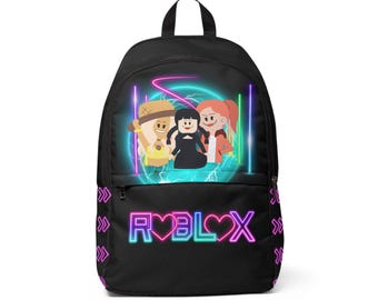 Roblox Session Rucksack, Gaming Schulrucksack, Abenteuer Nylon Rucksack, Reise Rucksack, Outdoor Daypack, Sport Büchertasche, Laptop schwarz