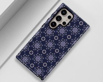 Étui pour téléphone Samsung à motif de carreaux d'Asie centrale : design élégant et durable