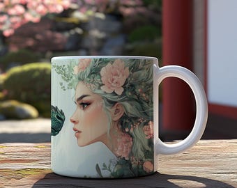 Fantasy Coffee Mug: Mythical Dragon Lover Ceramic Mug