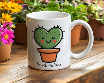 Handmade Cactus Coffee Mug: Whimsical Plant Lover Gift