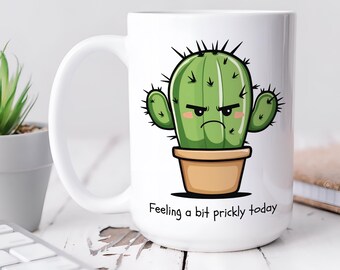 Funny Cactus Coffee Mug: Prickly Plant Lover Gift