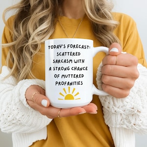Sarcastic Coffee Mug: A Humorous Daily Forecast, Ideal Funny Gift for Sarcasm Fans image 12
