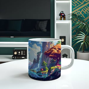 Pixel Art Coffee Mug, Retro Video Game Style - Fun Gamer Gift, Ceramic Mug