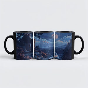 Dark Souls Style Landscape Mug: Gothic Gamer Gift