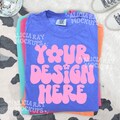 Comfort Colors Flo Blue 1717 Adult T-Shirt Mockup | Folded Mock Up | Adult Shirt Mock Up | Stacked Shirts | DTF Mock Up | Trendy Mockup