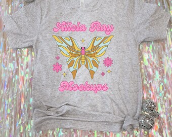 Bella Canvas 3413 White Fleck Triblend Adult T-Shirt Mockup | Flat Lay Mock Up | Adult Shirt Mock Up | Boho | Sublimation Mock Up