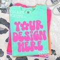 Comfort Colors Island Reef 1717 Adult T-Shirt Mockup | Folded Mock Up | Adult Shirt Mock Up | Trendy Checkered | DTF Mock Up
