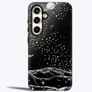 COSMIC NIGHT Moon & Sky Tough Phone Case - Starry Night Sky, Constellation Pattern, Samsung Galaxy Case s24,s23,s22,s21|Pro