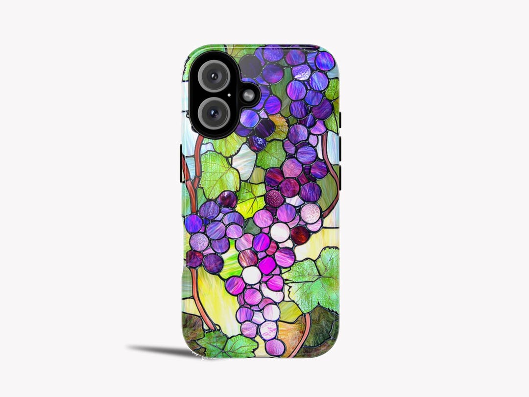 Grape Stained Glass Phone Case, Mosaic Art Design - Etsy