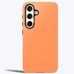BLOCK COLOR Robuste Handyhülle Minimalistisches Orange Design Helle Volltonfarbe, einfacher Stil Samsung Galaxy Case s24,s23,s22,s21|Pro