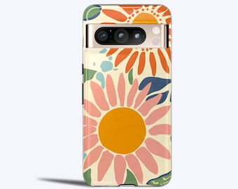 Abstract Sunflower Art Tough Phone Case, Matisse Inspired