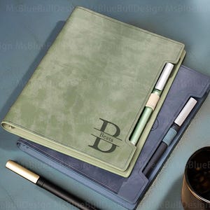 A5/A4/B5 Leather Personalized Journal, Engraved Journal Cover, Notebook Cover for Women, Leather Planner, Christmas Gift, Includes a Pen