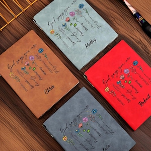 God zegt dat je bijbelvers dagboek bent, gepersonaliseerde inspiratie bijbelnotitieboekje, christelijk bloemcadeau, religieus cadeau voor meisje, affirmaties cadeau