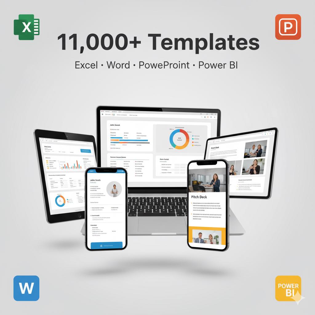 11,000+ Excel, Word, Powerpoint, Power BI Templates Bundle | Reports ...