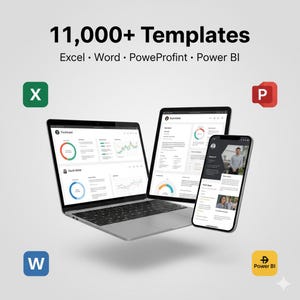11 000+ Excel-, Word-, PowerPoint- och Power BI-mallar i paket | Rapporter, dokument | Kalkylblad, presentationer