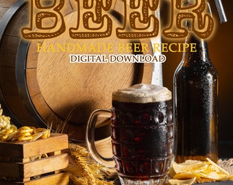 Handmade Brown Ale Recipe | Instant Download Recipe | Home Brewing Guide | Beer Fans Gift | DIY Brew Recipe | Homemade Recipe Craft Beer