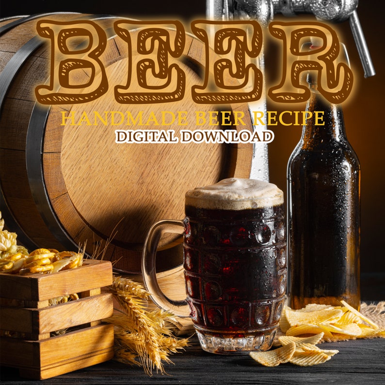 Handmade Brown Ale Recipe Instant Download Recipe Home Brewing Guide Beer Fans Gift DIY Brew Recipe Homemade Recipe Craft Beer zdjęcie 1