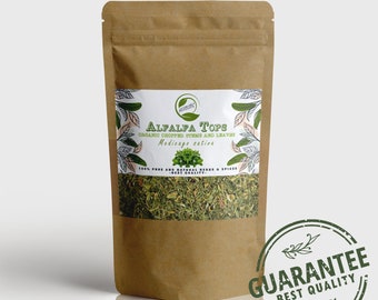 Organic Alfalfa Top Tea - Alfalfa Herbal Tea - Medicago Sativa Infusion - Herbal Drink - Detox Tea - Оrganic Herbal Beverage