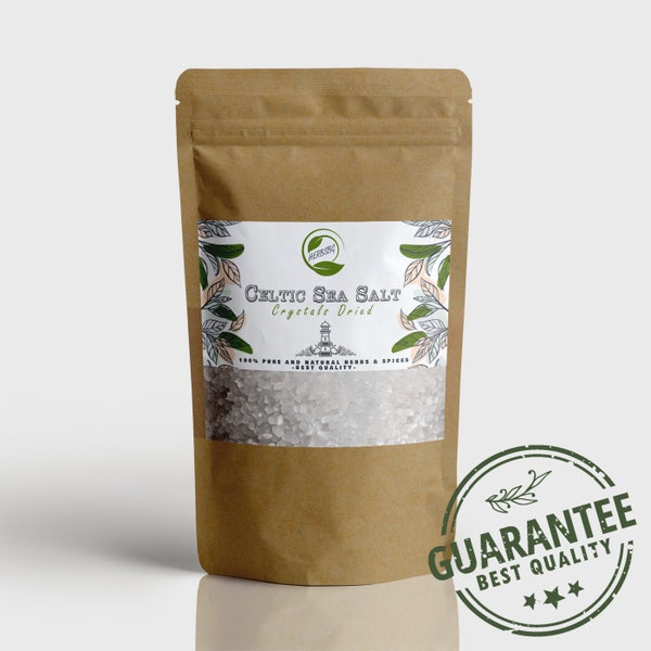 Celtic Salt - Crystals - Dried - 84 Minerals - French Grey Celt Sea Salt From Brittany France