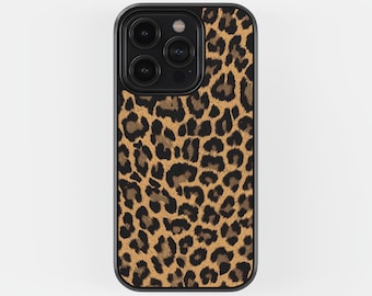 Custodia SAFARI LEOPARD per modelli Iphone e Samsung/ Custodia per iPhone 15+, custodia per iPhone 13 Pro, iPhone 12, stile leopardo, custodia elegante, regalo