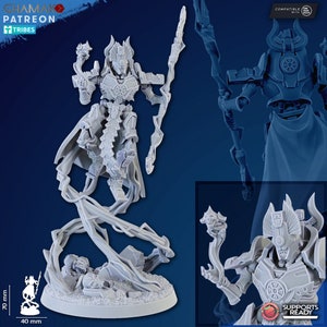 4x Undying Lord by Ghamak Sci-Fi - Robot Legion - Undead Robots - Grim Dark Lord Crypt Tech - Tabletop, DND RPG