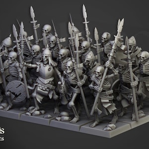 20x Transilvanyan Vampire Skeleton Warriors by Highland Miniatures Fantasy - Sigmar - Old World - Skeleton Warriors Skeletons - Tabletop DnD