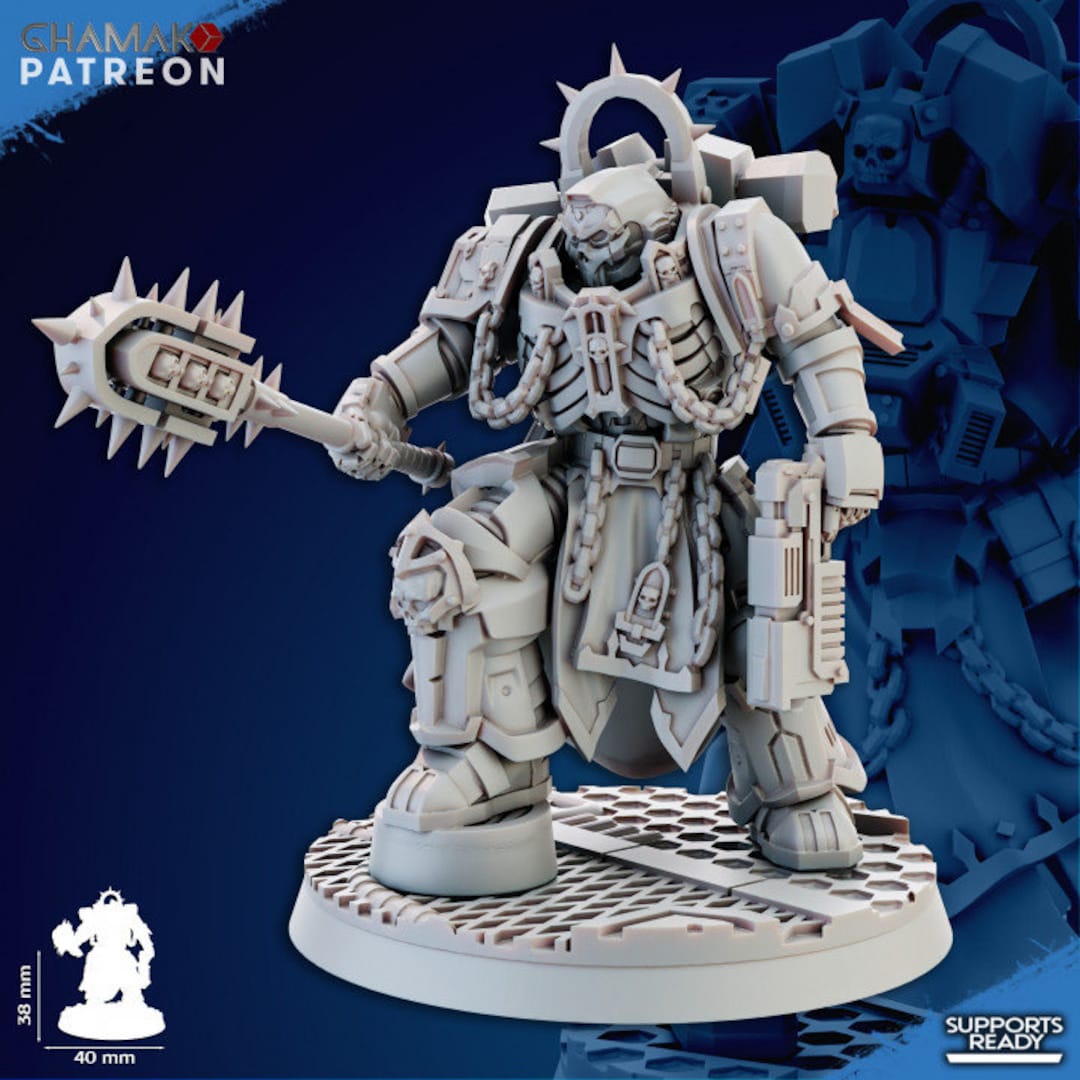 1x Siderum Knights Pontifex by Ghamak Sci-fi - Space Marine