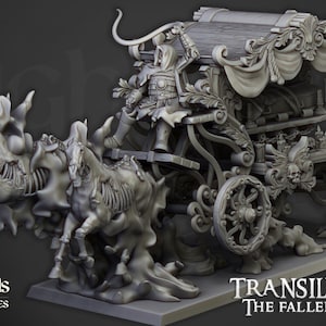 1x Transylwański Wampirzy Bojar Rydwan od Highland Miniatures Fantasy - Sigmar - Stary Świat - Czarny Powóz Nekromanty - Gra planszowa DnD