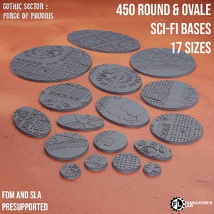 Bases round base oval bases for tabletop RPG Space Marines TT #5 17 sizes: 32 mm 40 mm 130 mm 60 x 35 mm 70 x 42 mm 90 x 52 mm Industrial