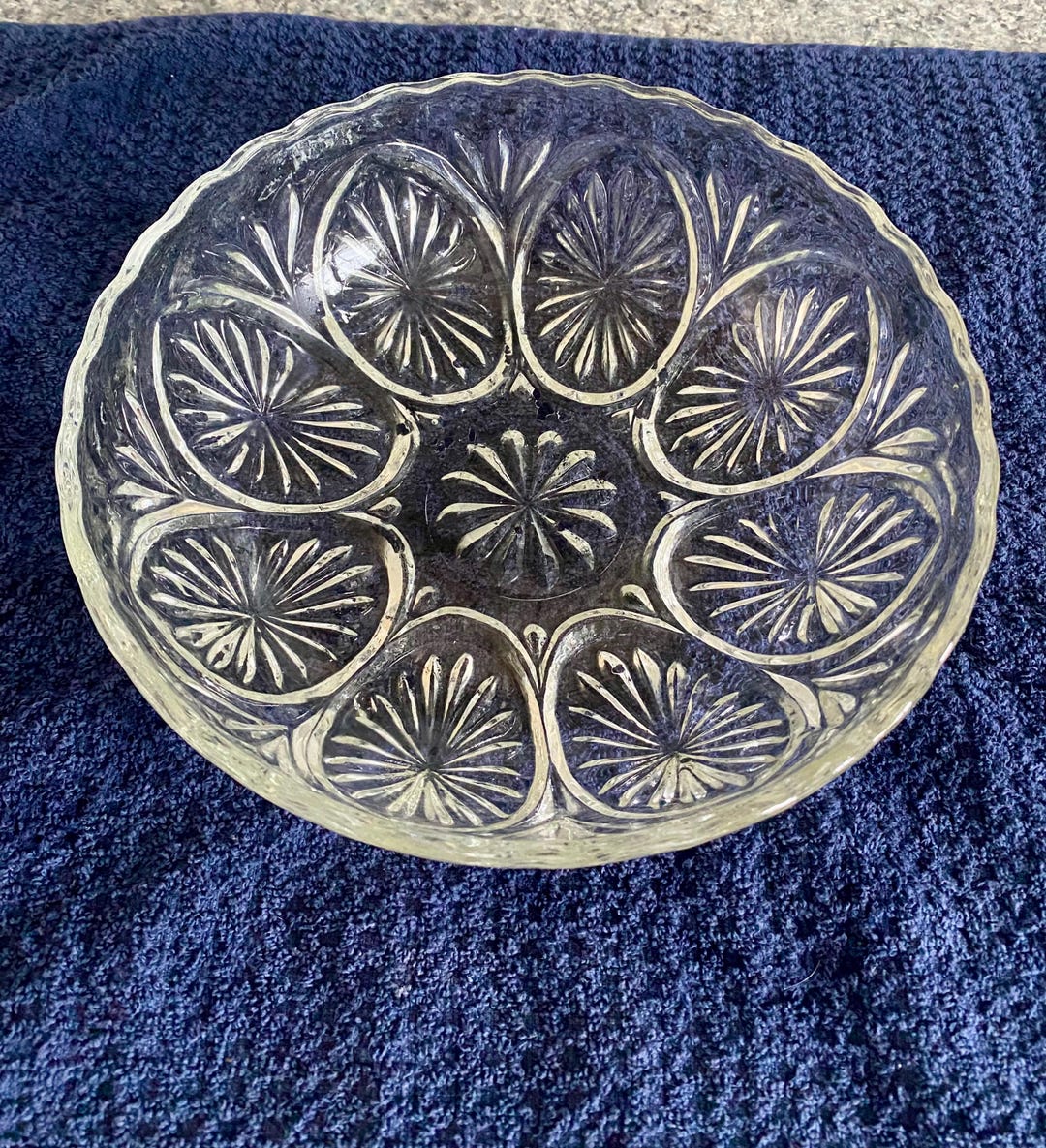 Vintage Anchor Hocking EAPC “medallion or Star of Cameo” Pattern Glass ...