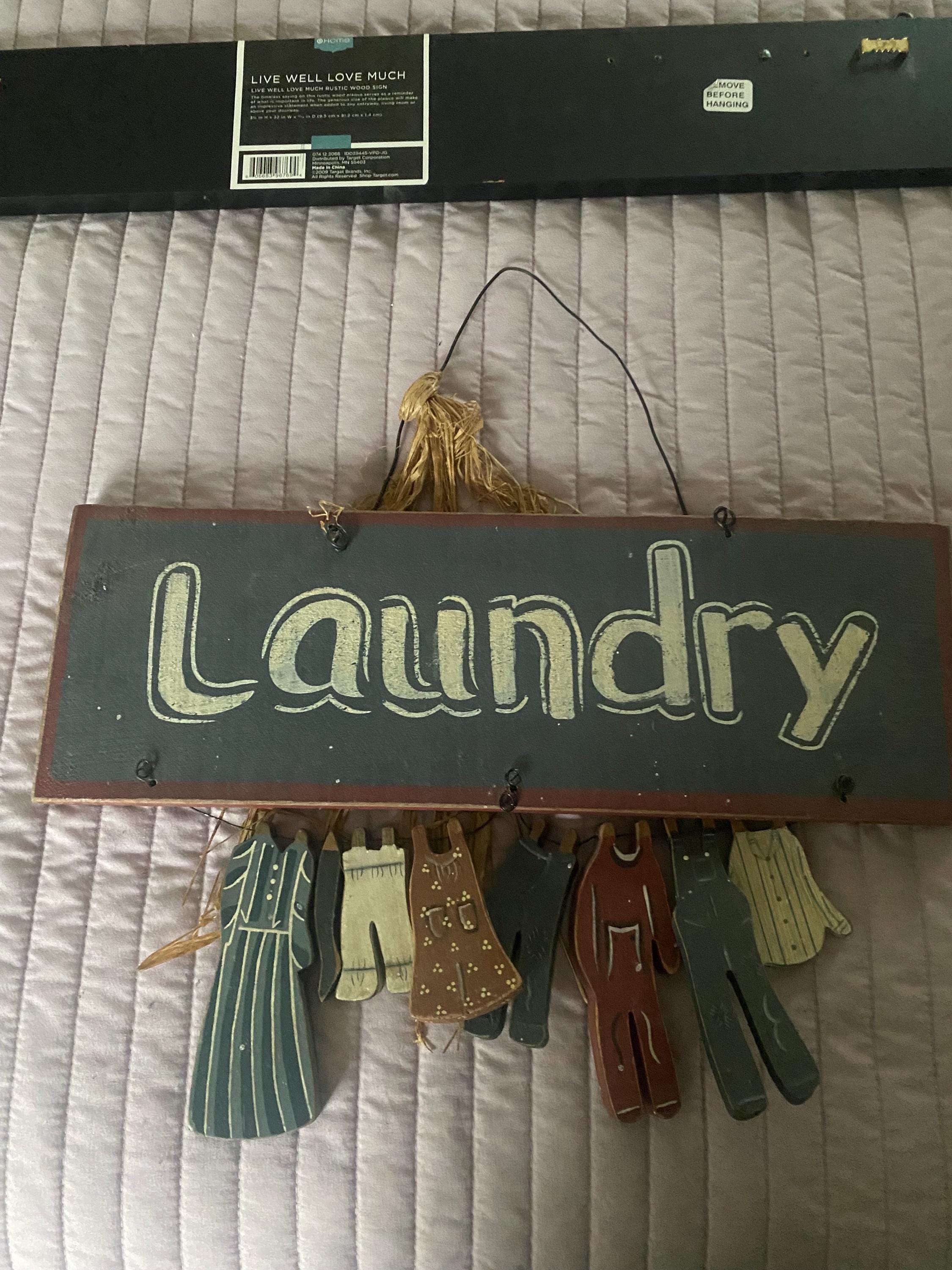 Wood Laundry Sign - Etsy