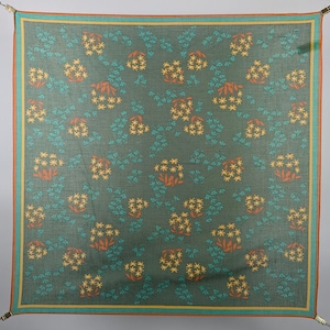 Vintage Vera Neumann Scarf: Floral Cotton Square, Made in Italy