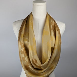 Vintage Scarf by Vera Neumann, Silk Blend, Handrolled, Made in Japan, Horse Rider, Toy Horse, Gold, Beige, 30.5 x 30.5 Inch