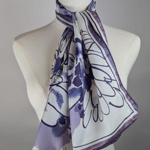 Vintage Vera Neumann Scarf: &quot;Flower Carpet&quot; Floral Art, Made in Japan