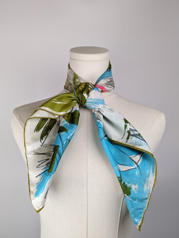 Vintage Scarf by Vera Neumann, Silk Blend, Handro… - image 1