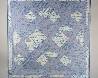 Vintage Vera Neumann Scarf: Blue & White Cotton Neckerchief, Made in Italy