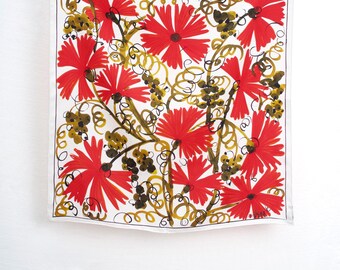 Fan Flowers, 26 x 26, 100 Percent Silk, Hand Rolled, Vera Scarf