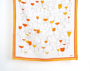 Cheerio!, 26 x 26, 100 Percent Silk, Hand Rolled, Vera Scarf